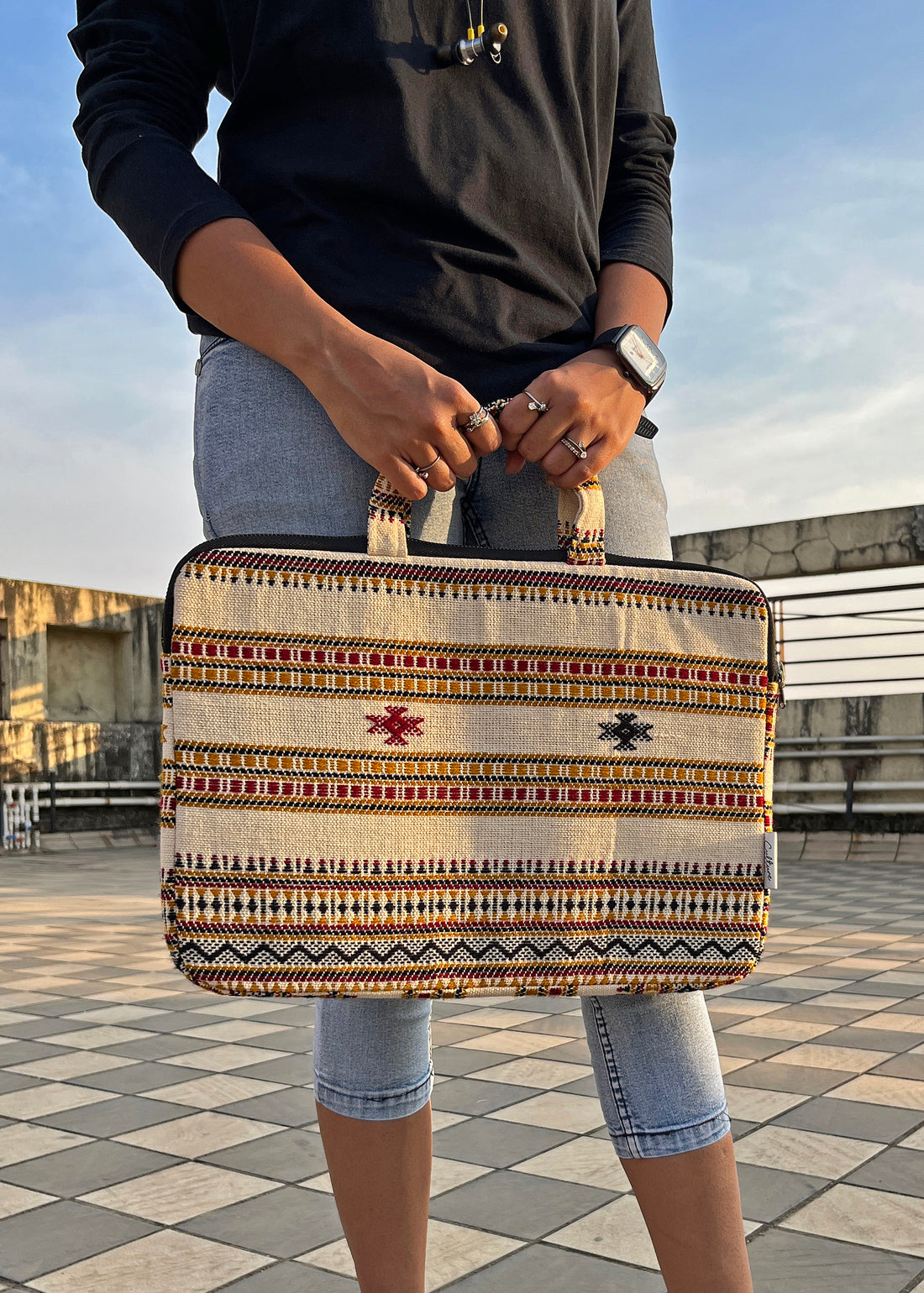 KORA - Handloom Jacquard Laptop Bag