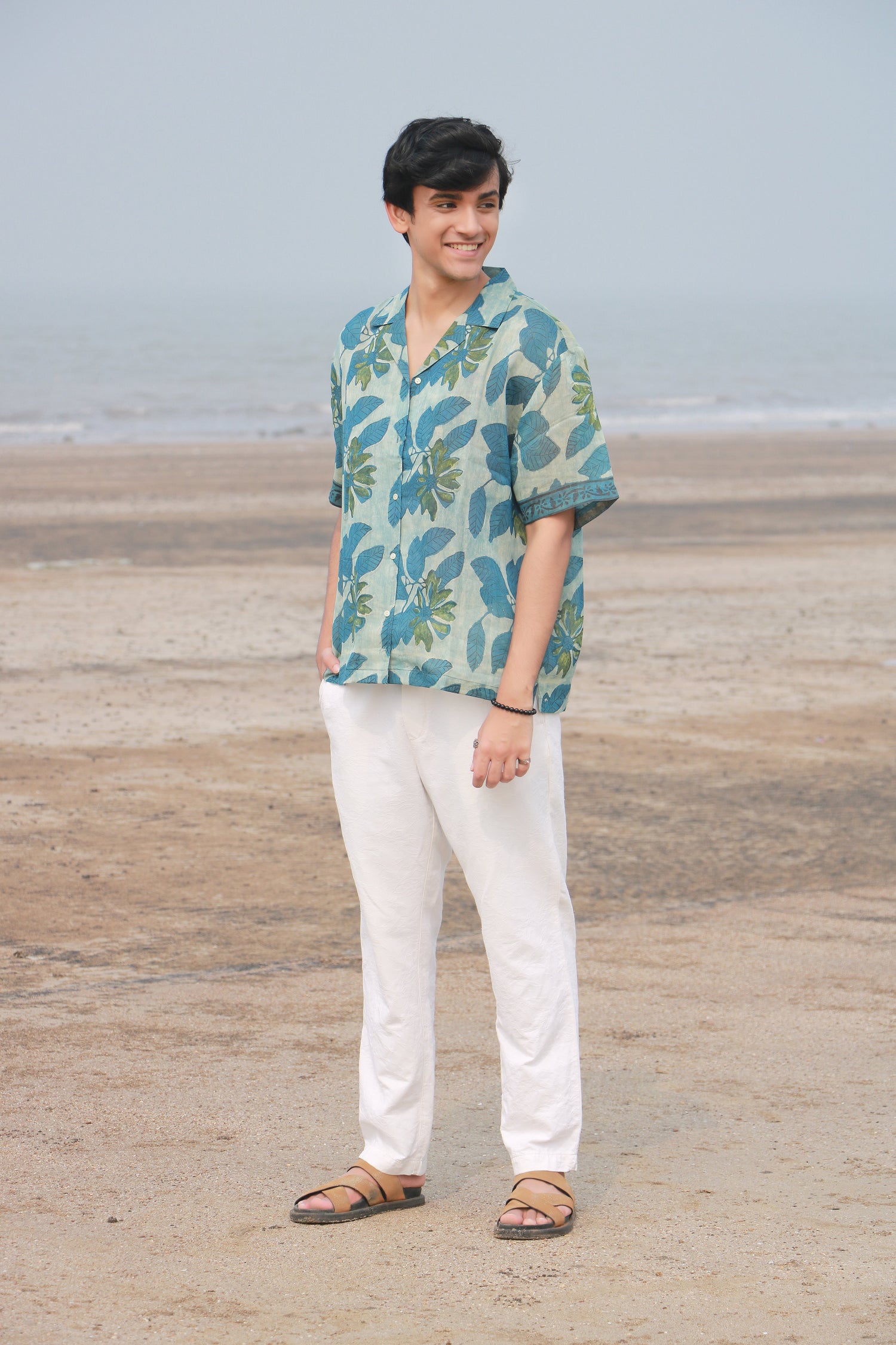 Mehar Ajrakh Print Silk Unisex Shirt