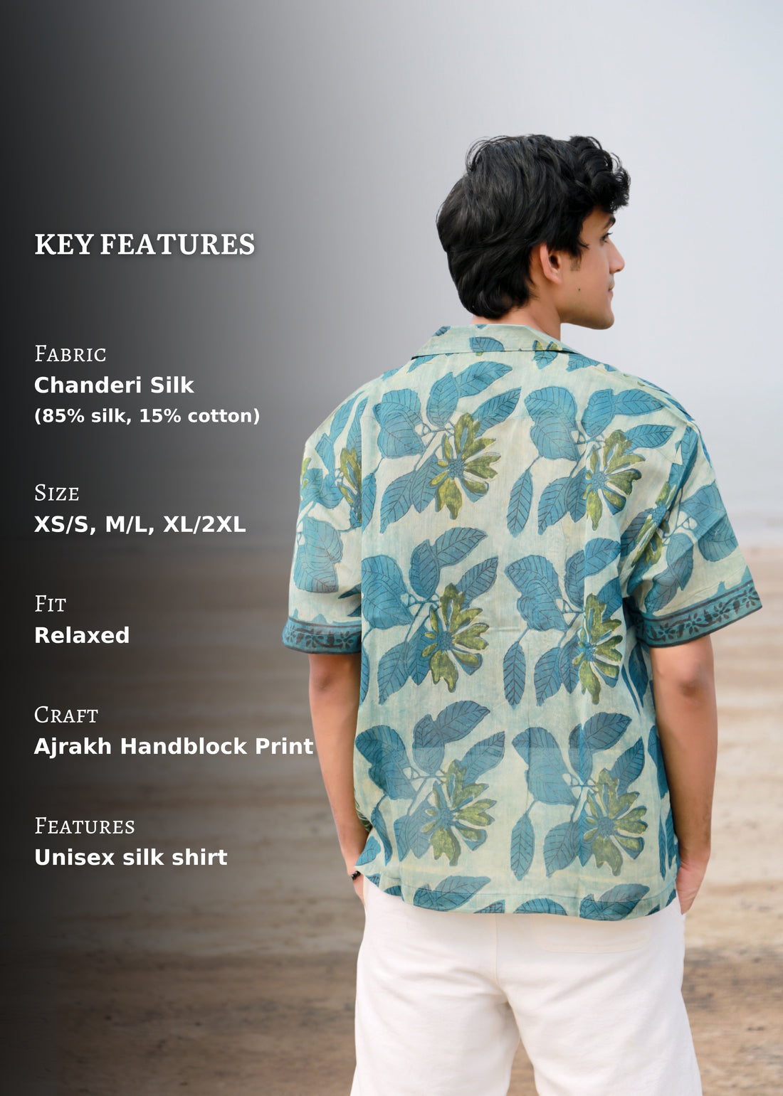 Mehar Ajrakh Print Silk Unisex Shirt