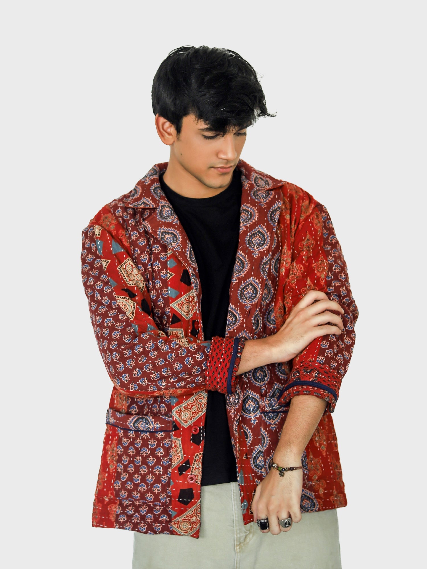 Alam Ajrakh Print Unisex Blazer