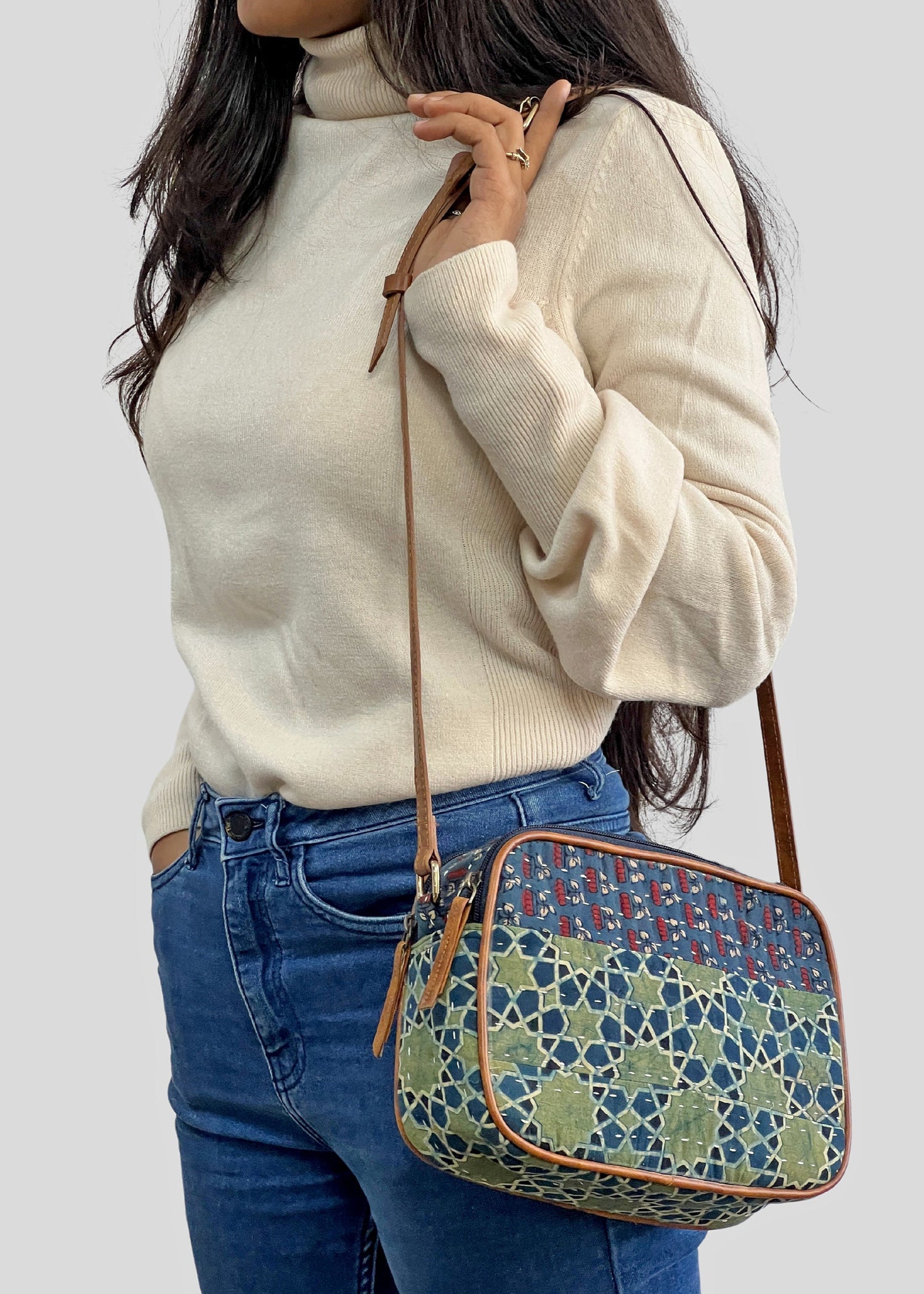 QALA - Ajrakh Print Sling Bag