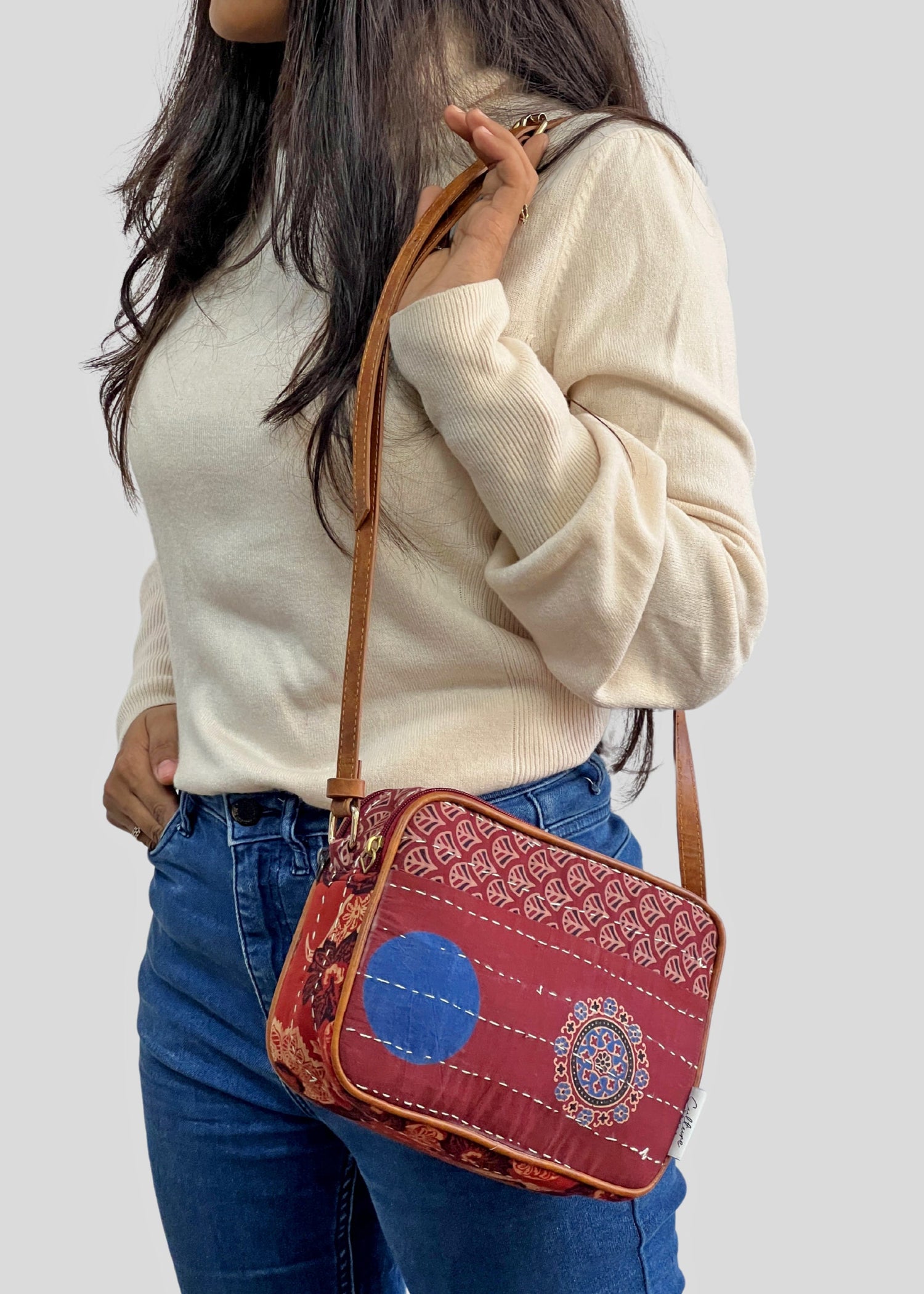 QALA - Ajrakh Print Sling Bag