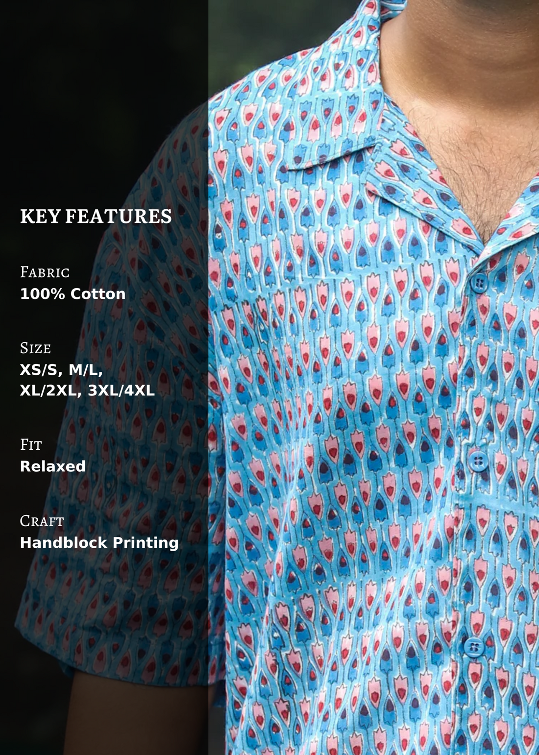 Tarang Handblock Printed Unisex Shirt