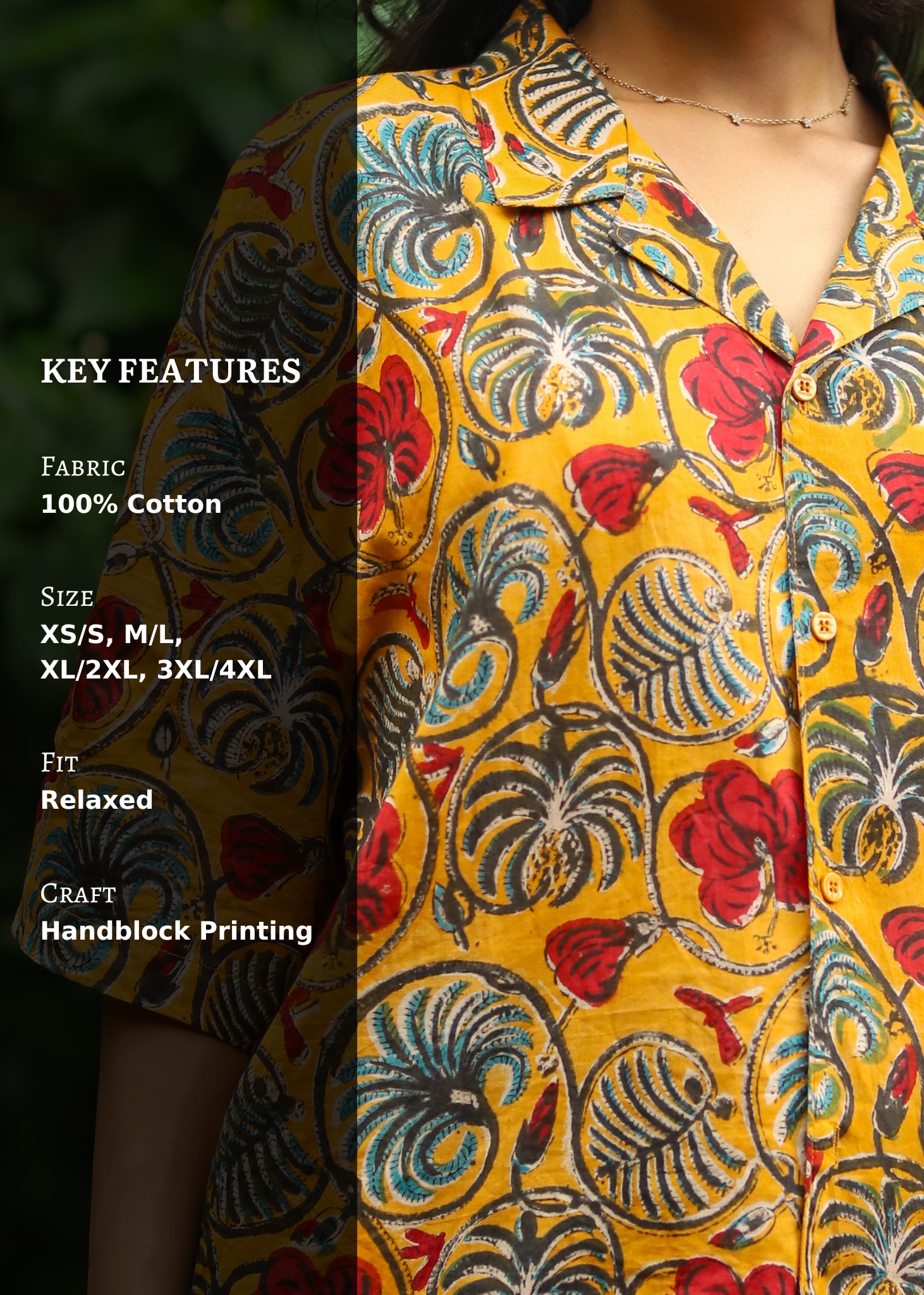 Kyra Handblock Printed Unisex Shirt