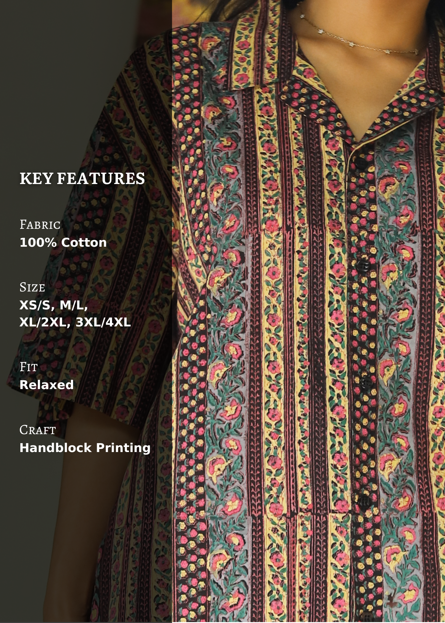 Naqsh Handblock Printed Unisex Shirt