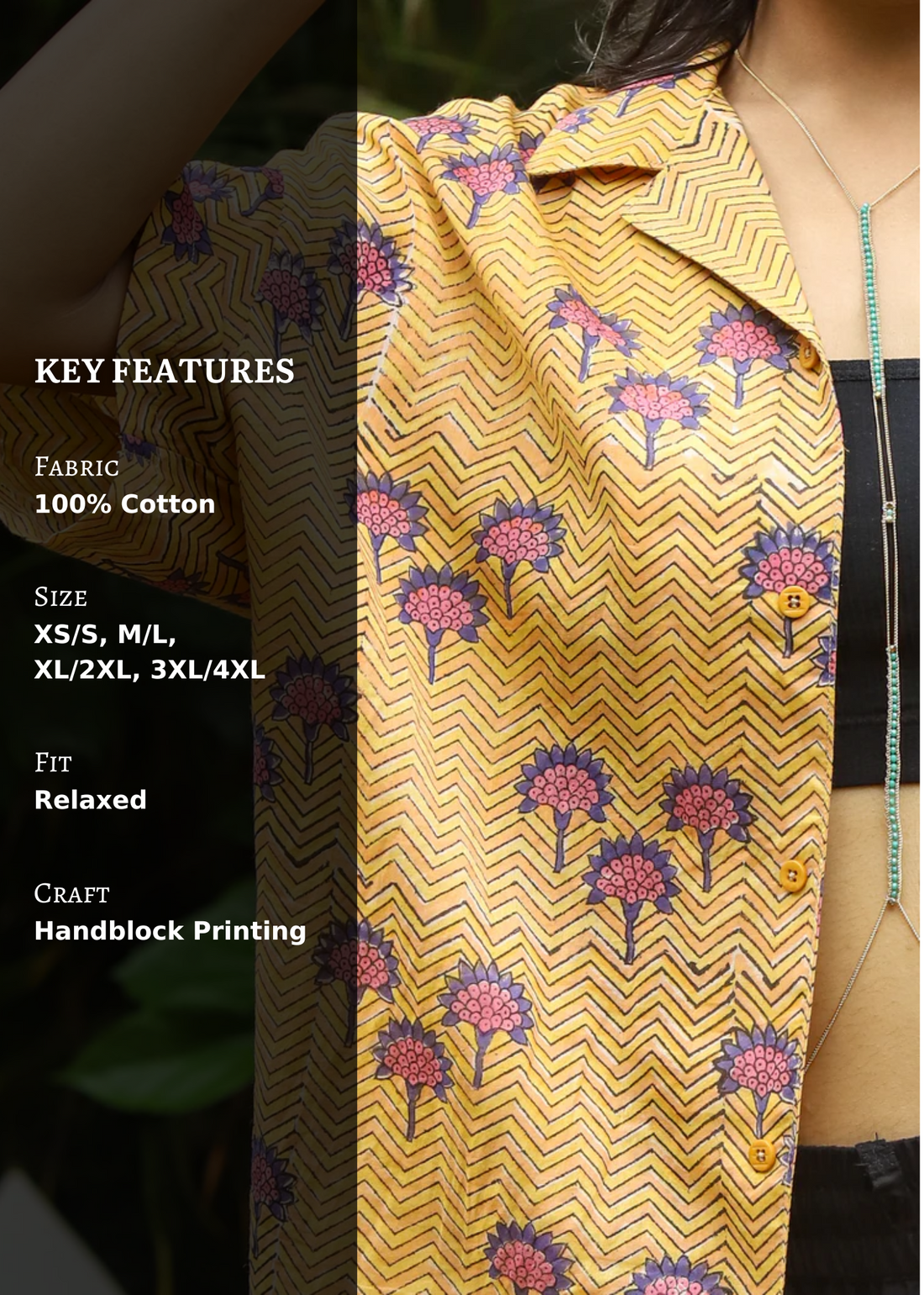 Lehar Handblock Printed Unisex Shirt