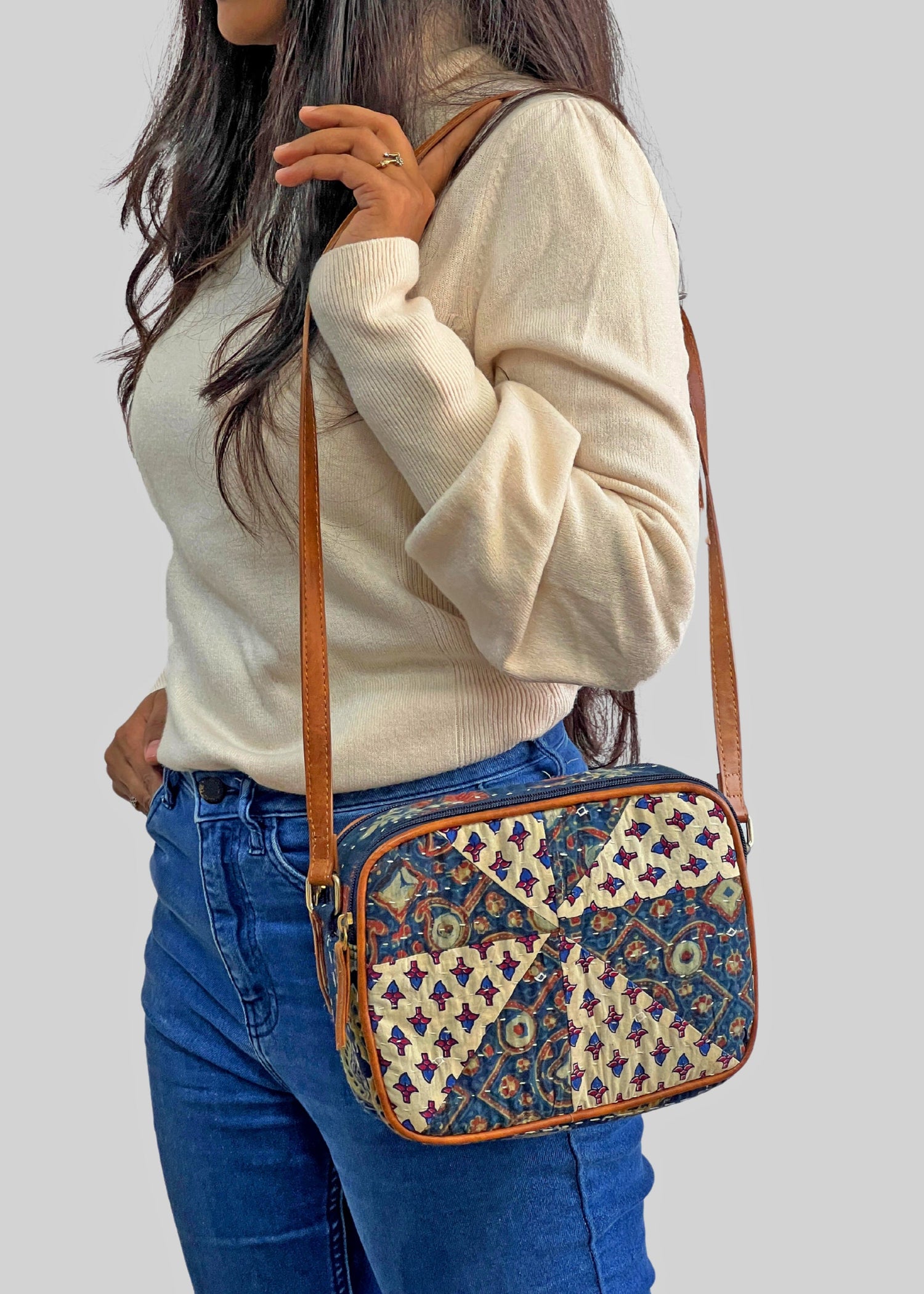 QALA - Ajrakh Print Sling Bag