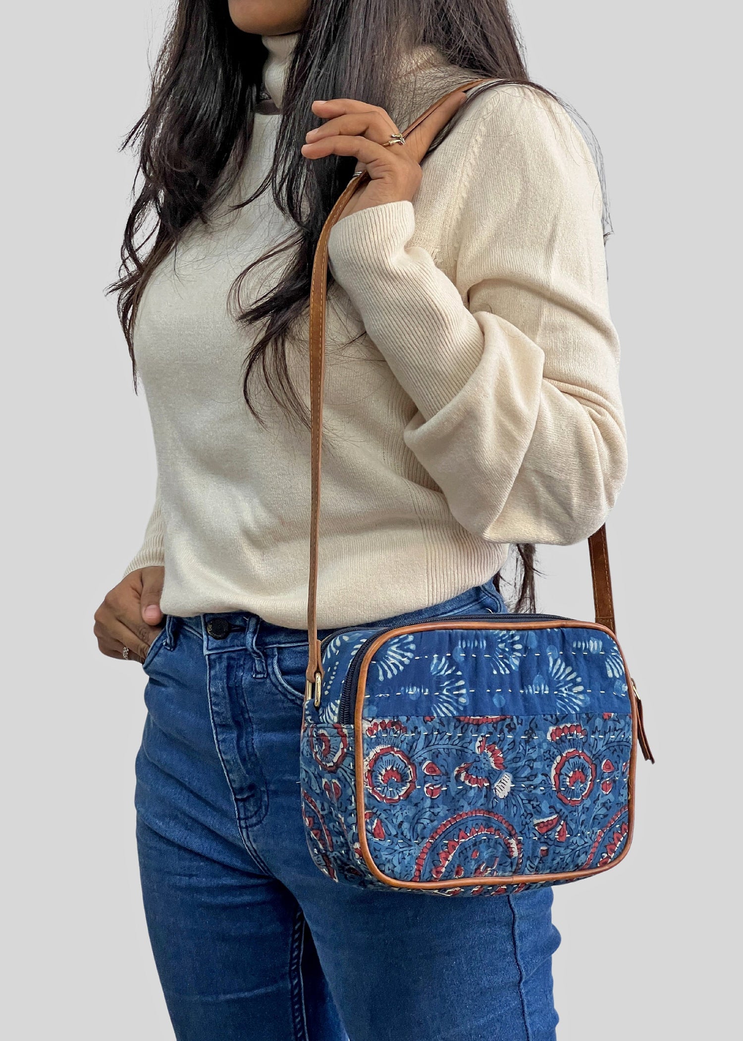 QALA - Ajrakh Print Sling Bag