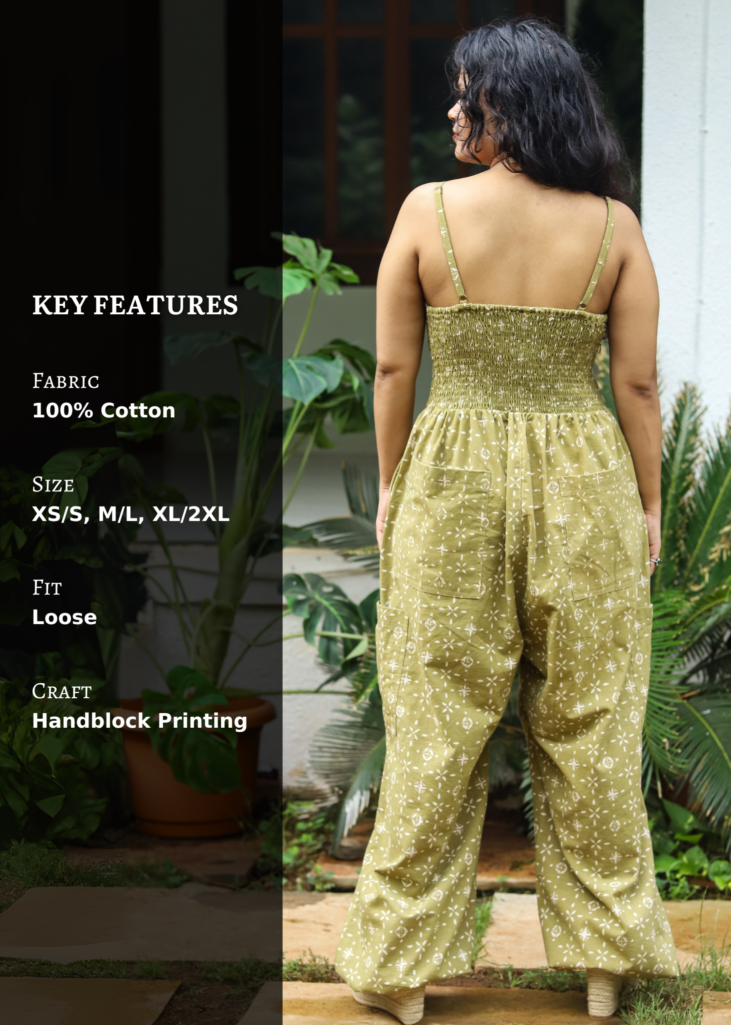 Dao Handblock Printed Jumpsuit