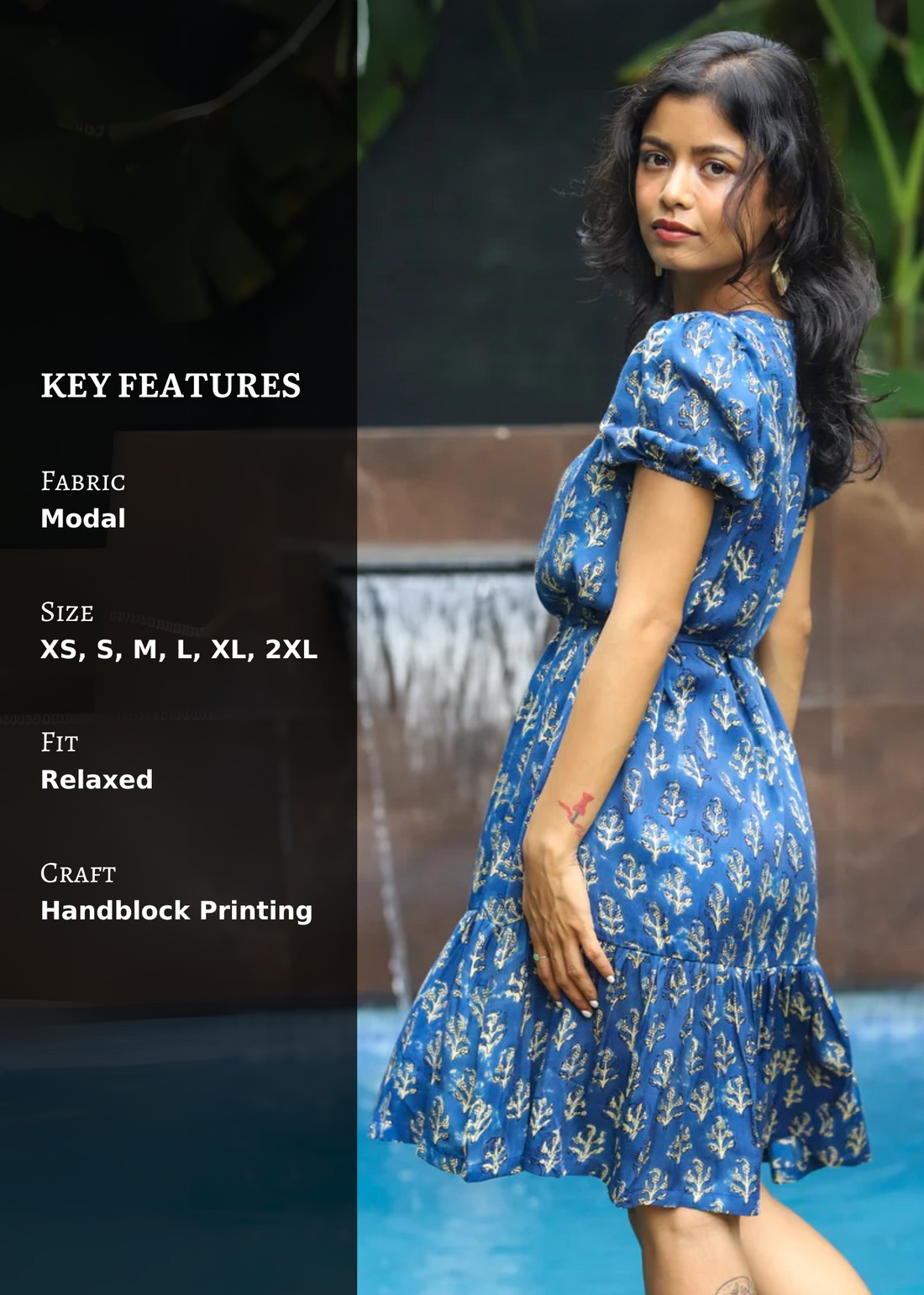 Kalka Handblock Printed Modal Tunic Dress