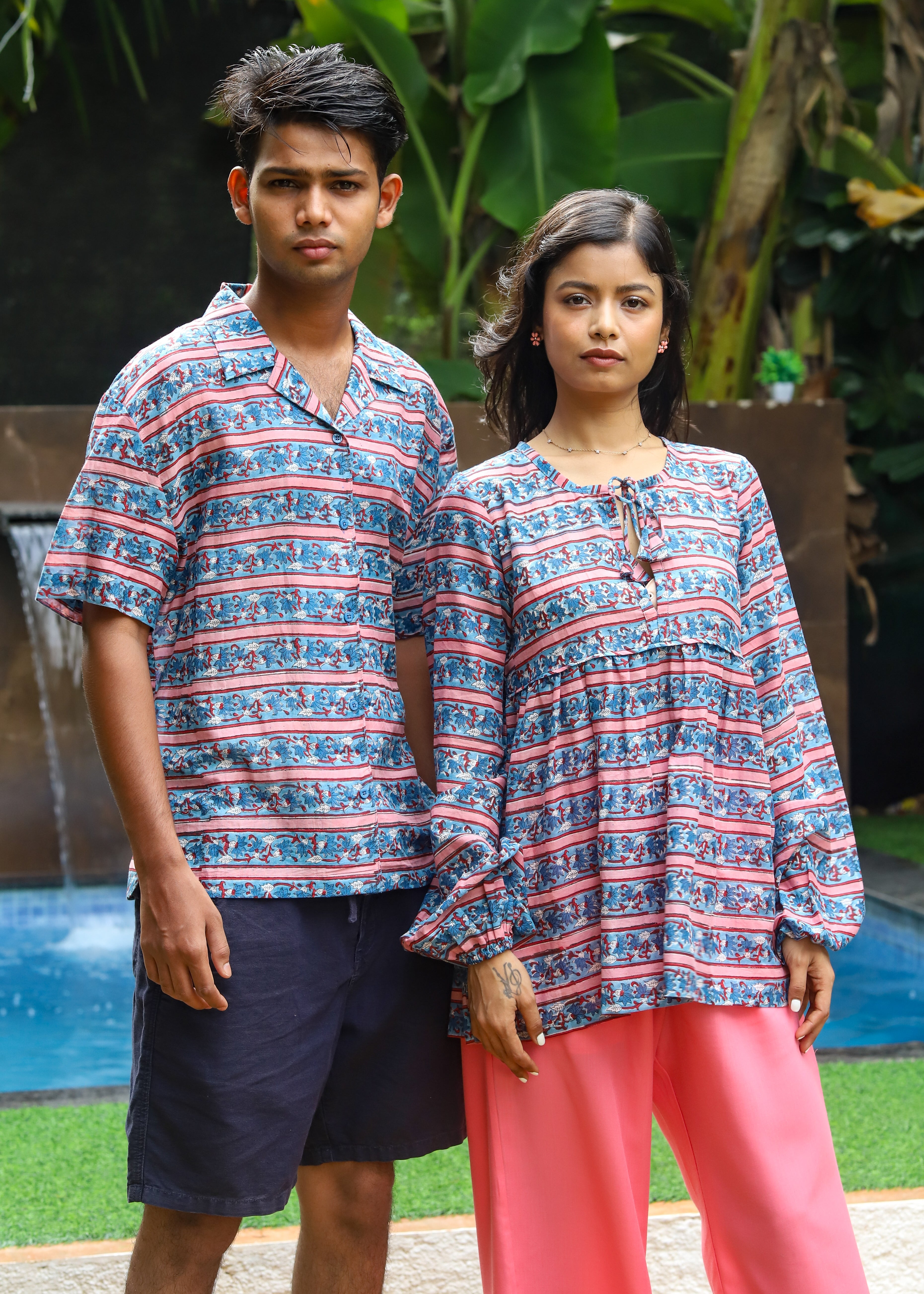 Twin Set - Dhaari Unisex Shirt &amp; Balloon Sleeves Top