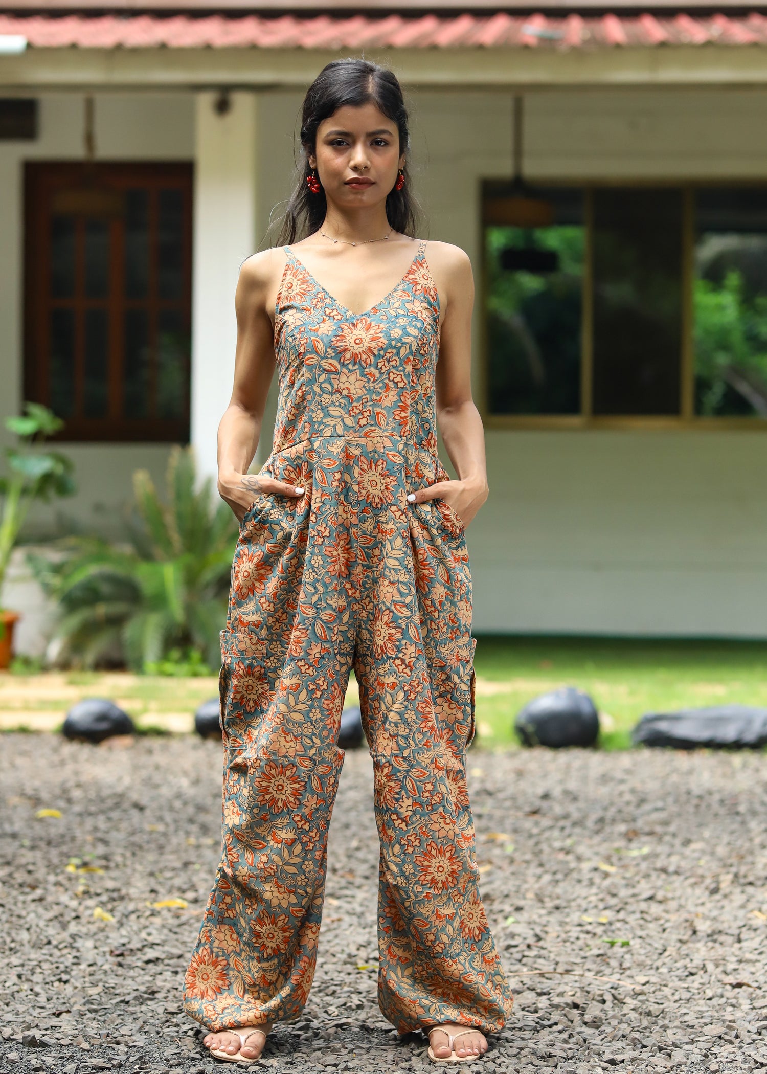 Raqs Handblock Printed Jumpsuit