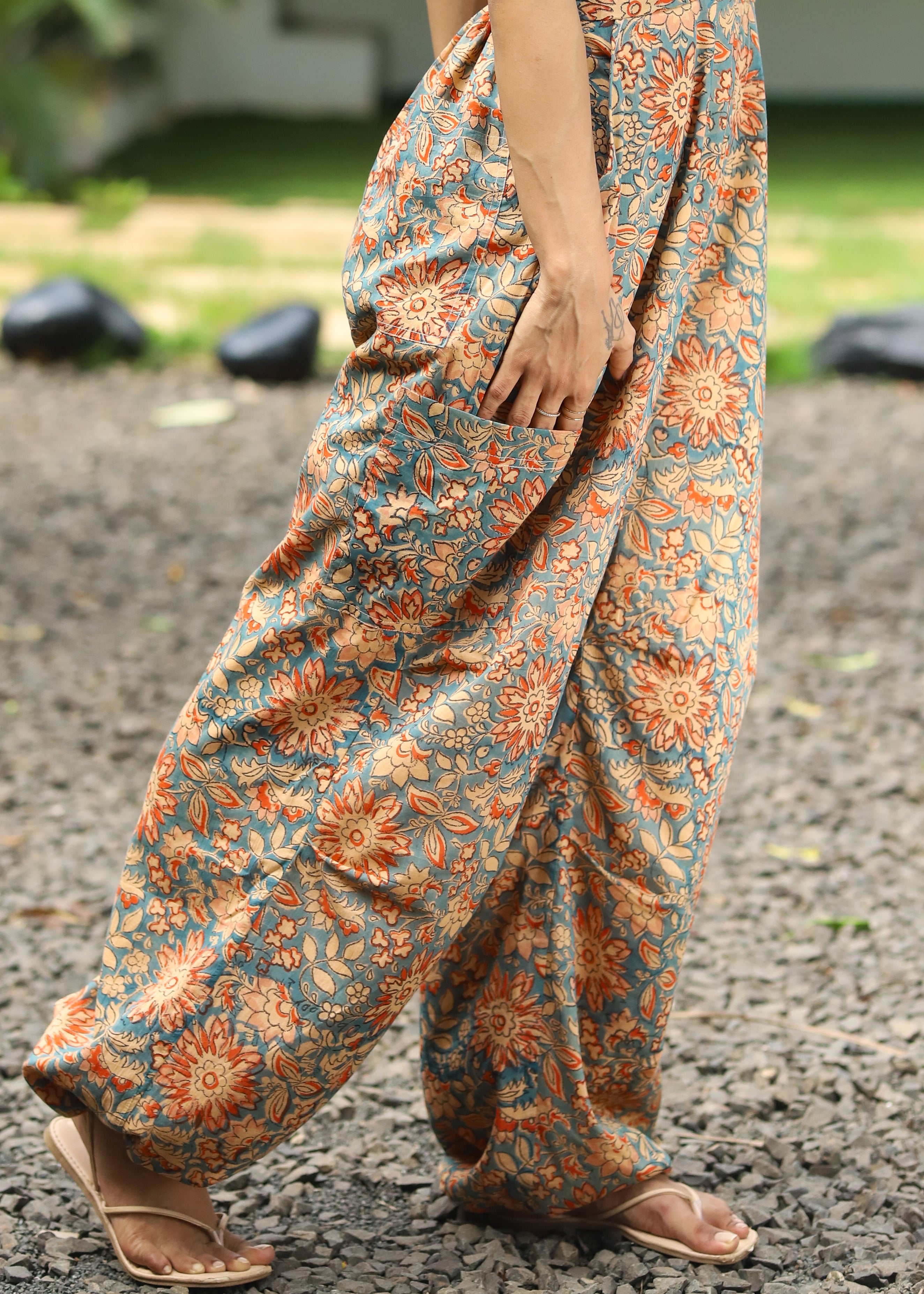 Raqs Handblock Printed Jumpsuit