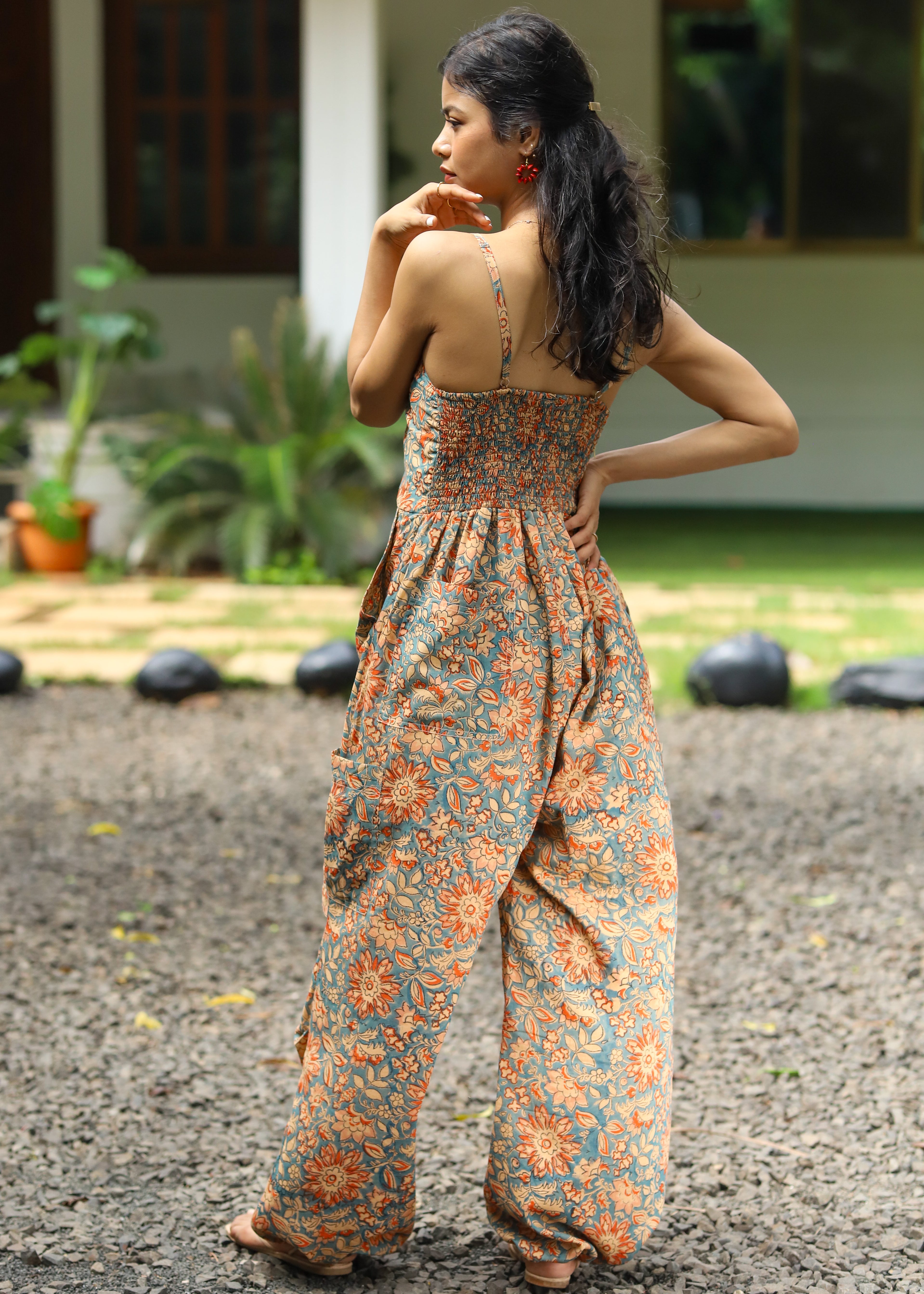 Raqs Handblock Printed Jumpsuit