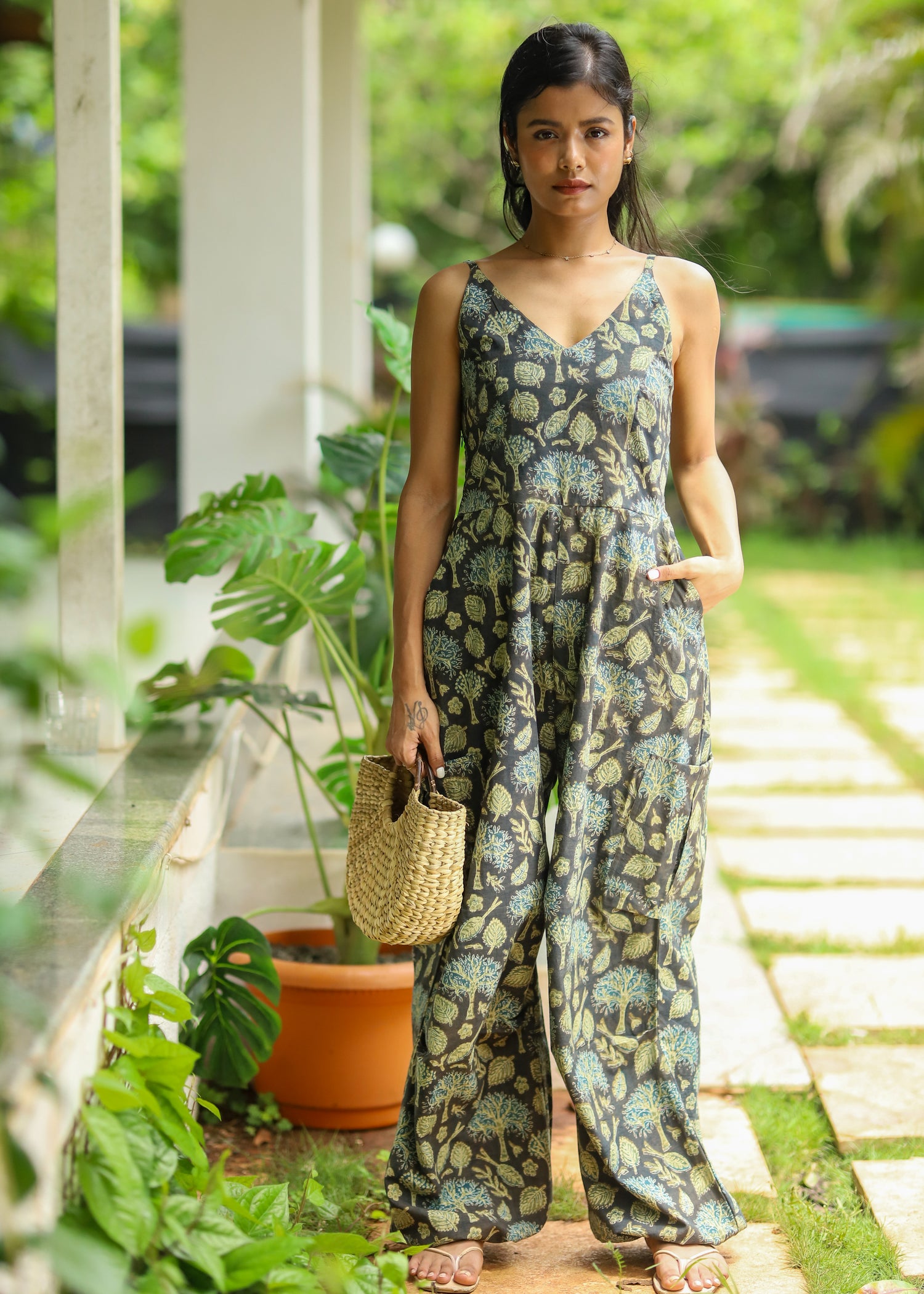 Khiza Handblock Printed Jumpsuit