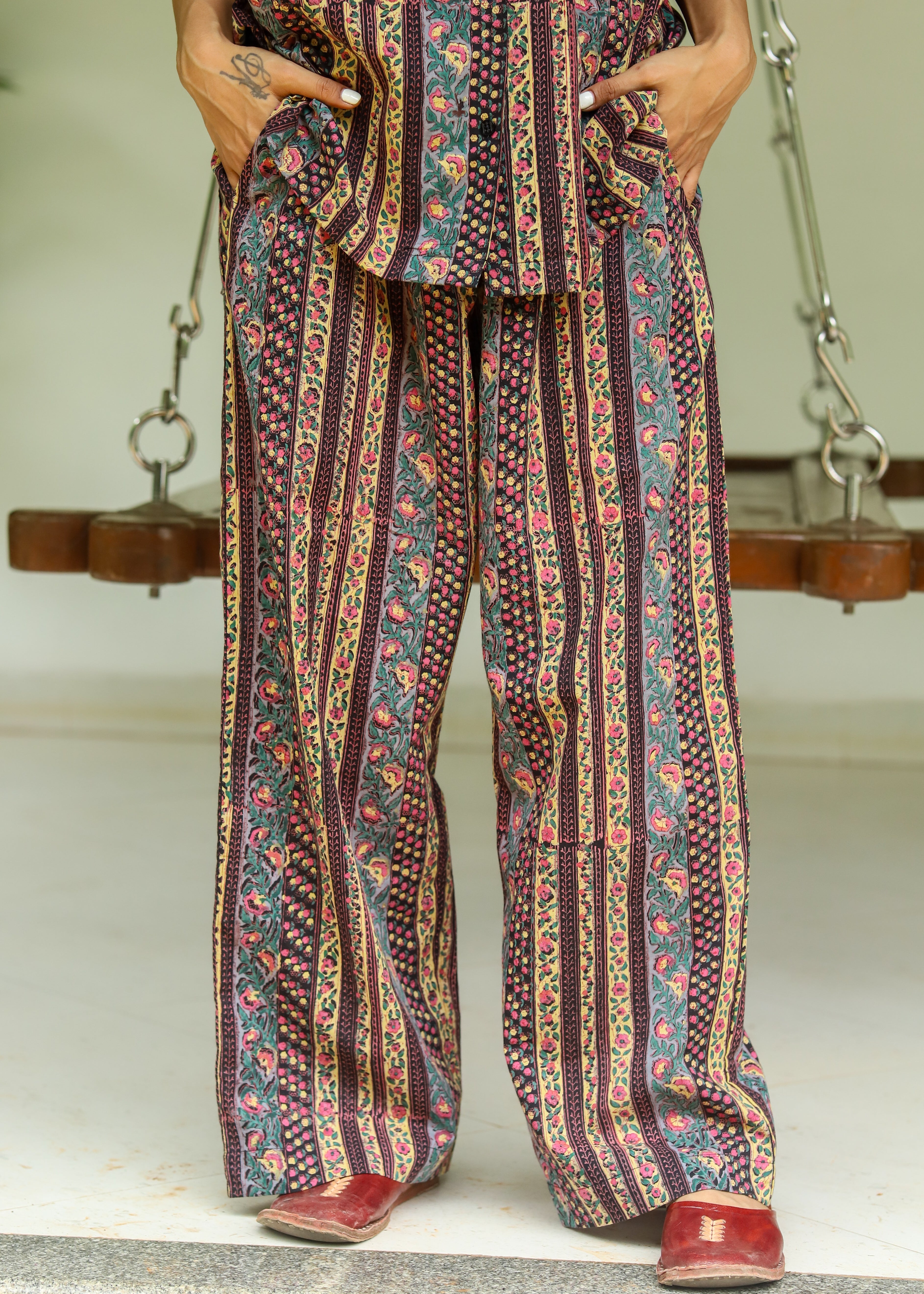 Set of 2 -  Naqsh Resort Shirt &amp; Palazzos