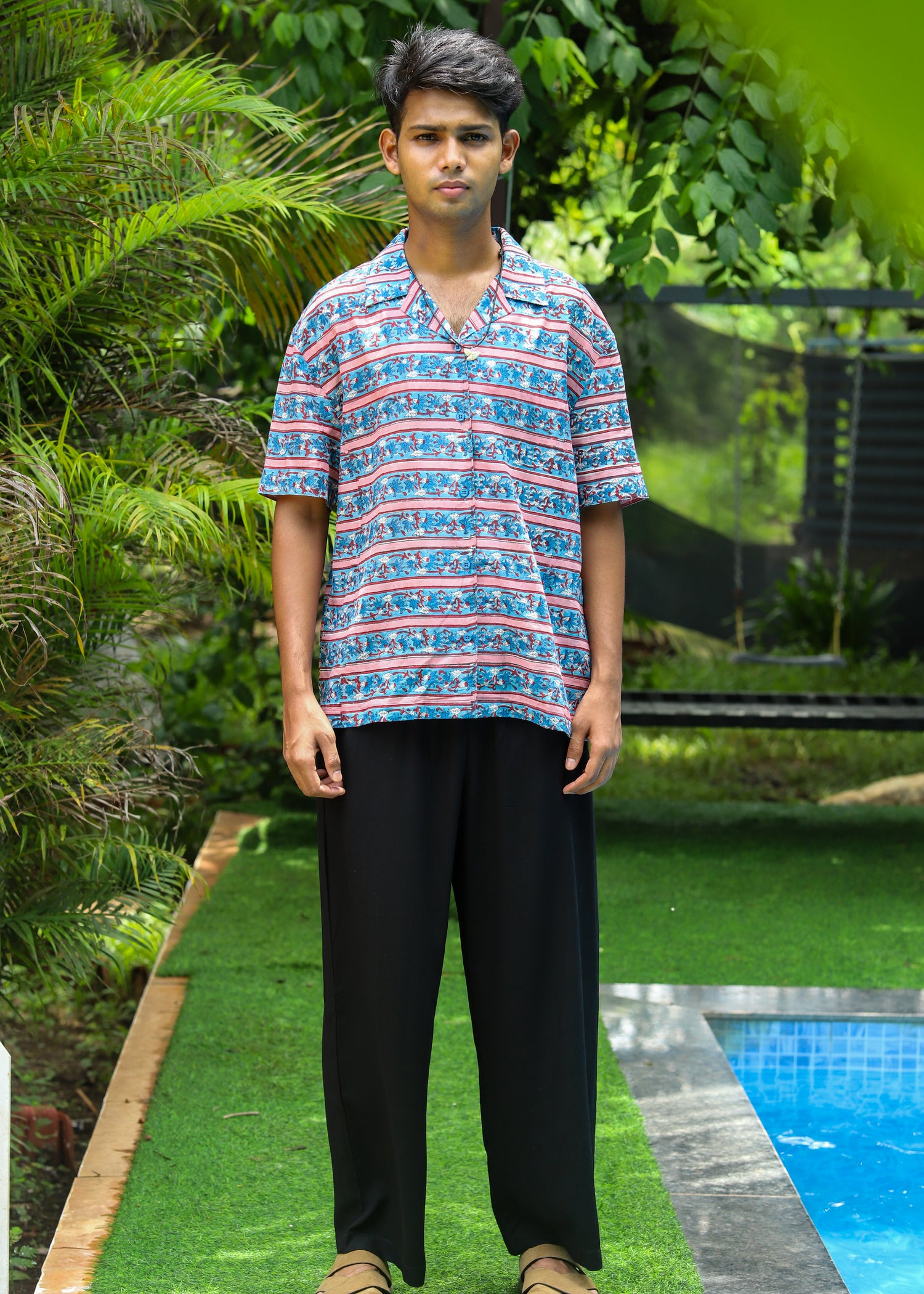 Set of 2 - Dhaari Resort Shirt and Drawstring Pyjamas