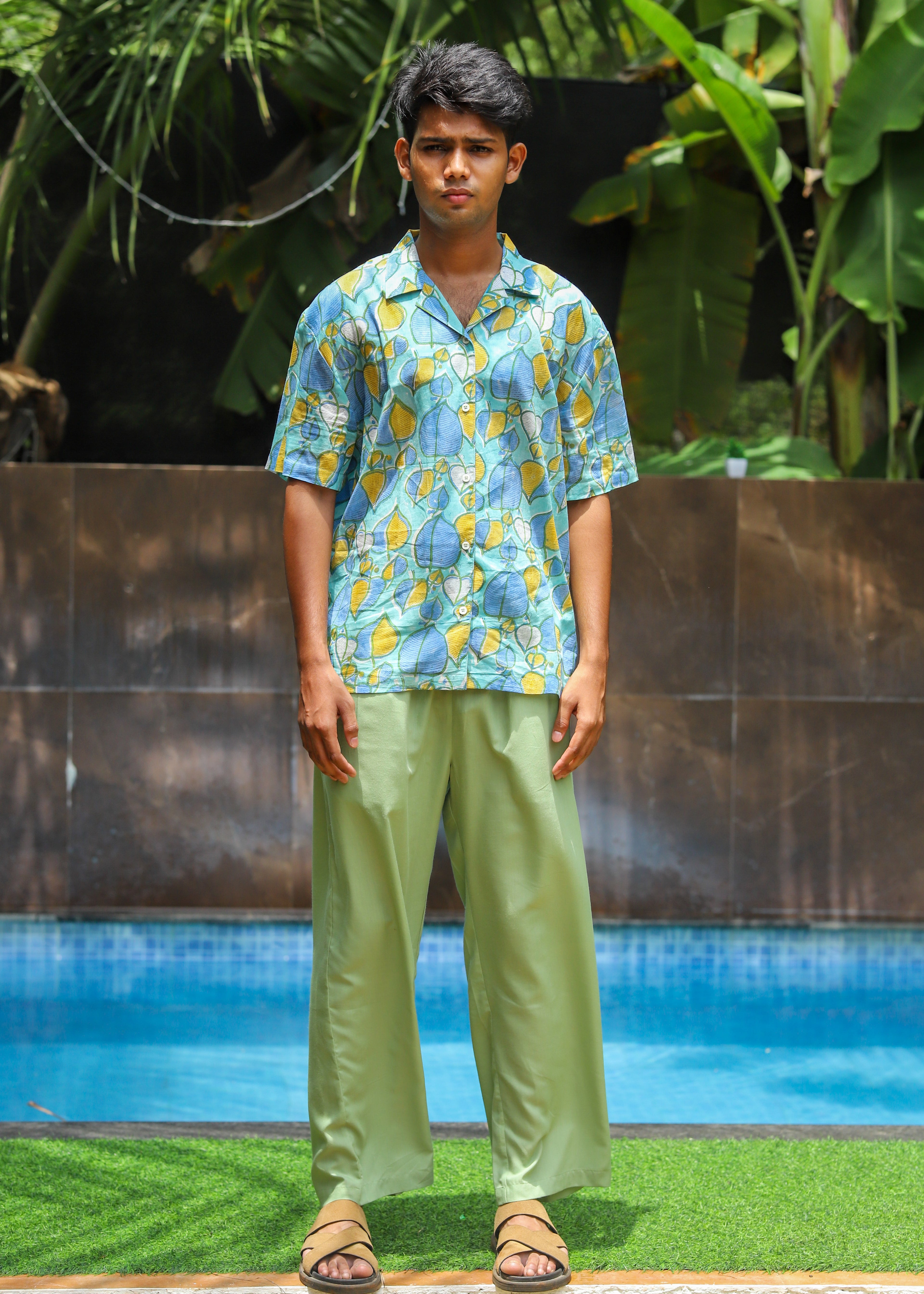 Set of 2 - Pallav Resort Shirt and Drawstring Pyjamas