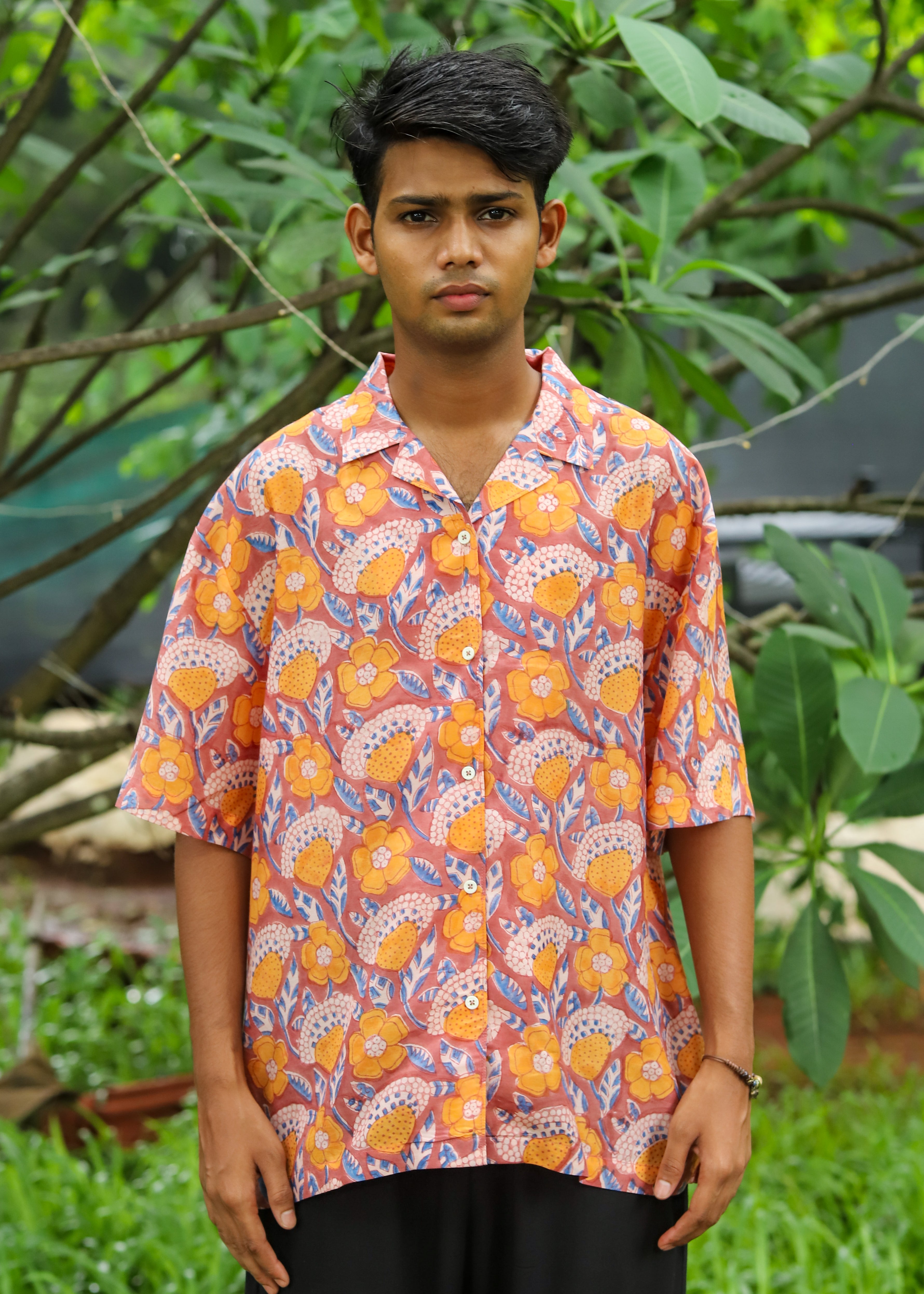 Vanya Handblock Printed Modal Unisex Shirt