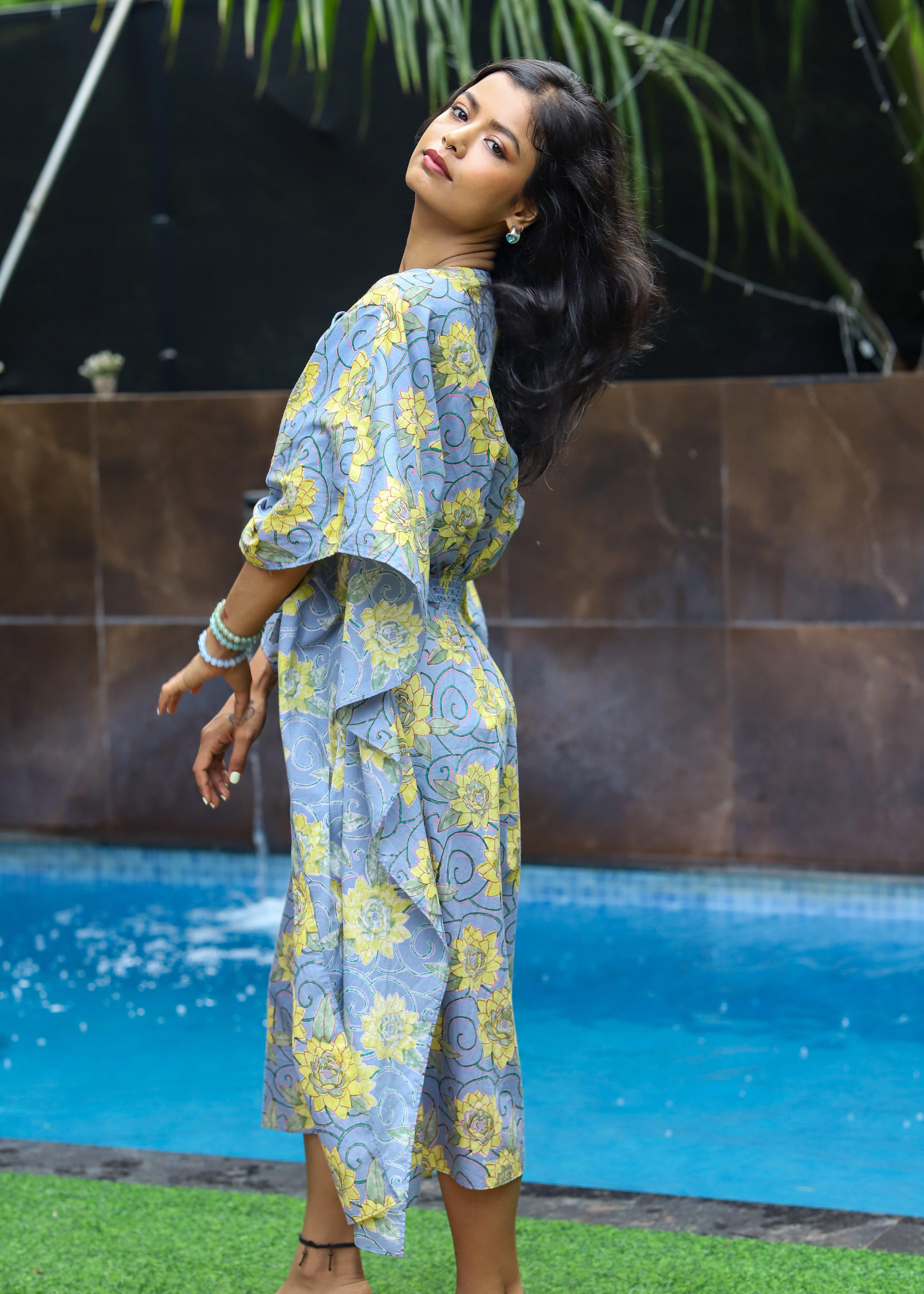 Kamal Handblock Printed Cotton Kaftan