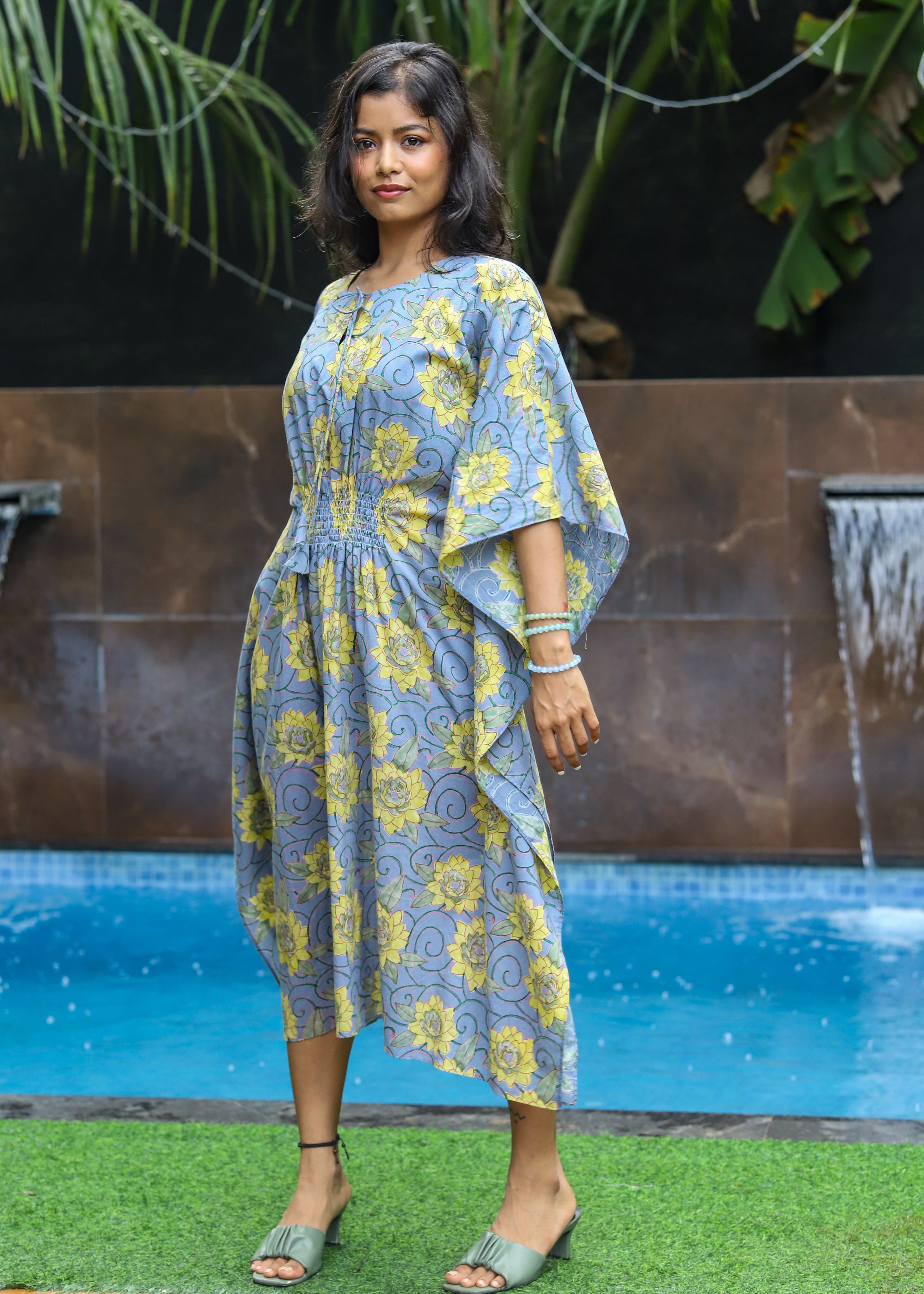 Kamal Handblock Printed Cotton Kaftan