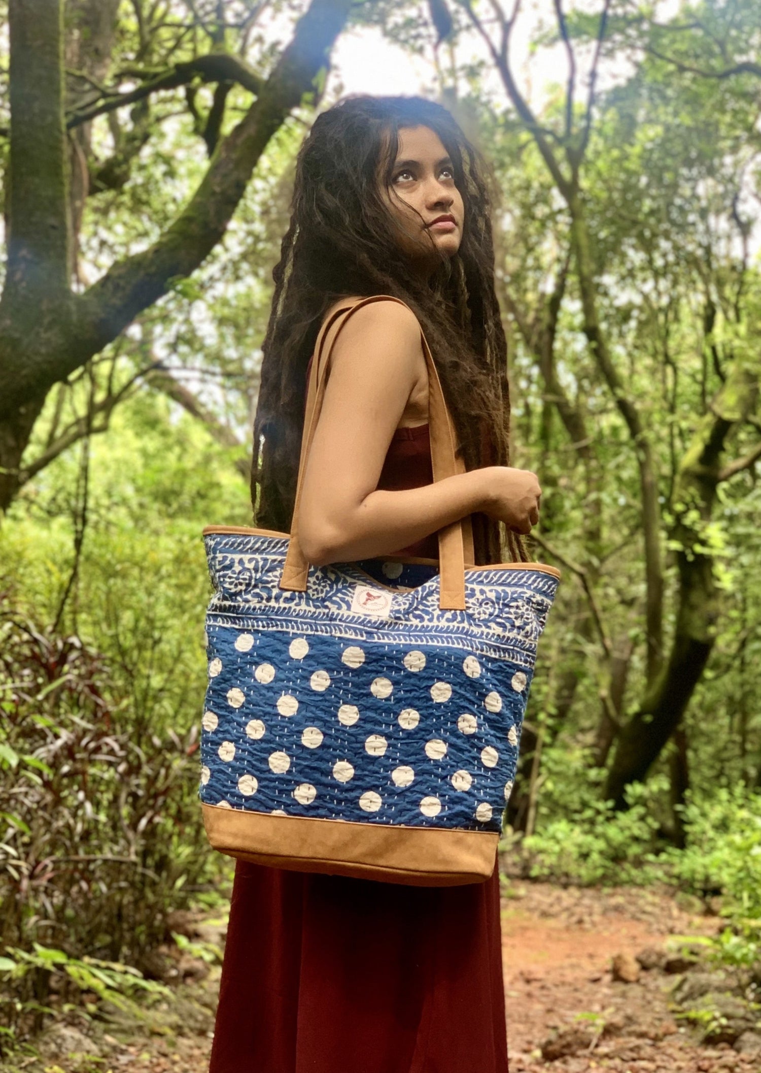 BINDU - Dabu Blockprinted Indigo Tote Bag