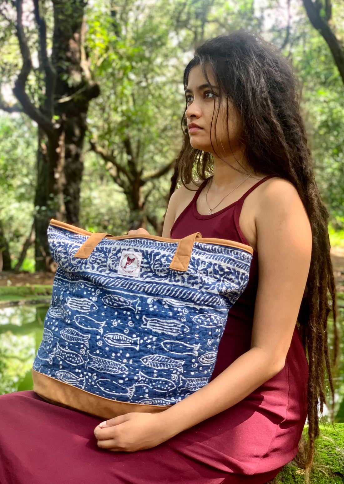 MATSYA - Dabu Blockprinted Indigo Tote Bag