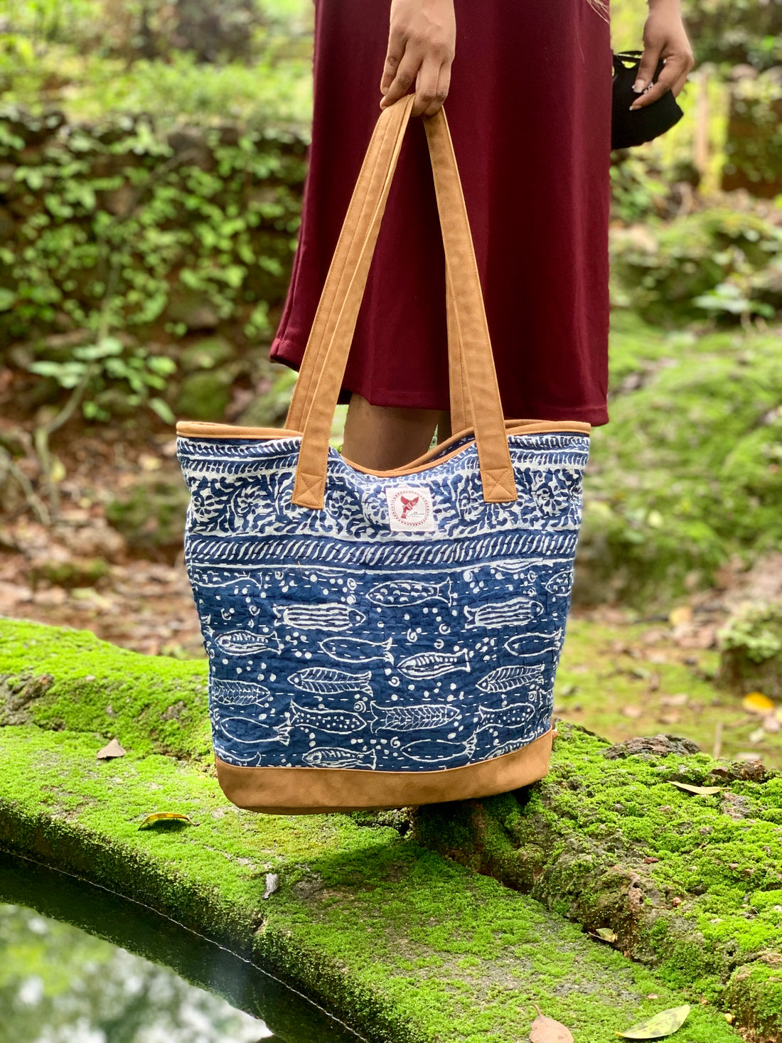 MATSYA - Dabu Blockprinted Indigo Tote Bag