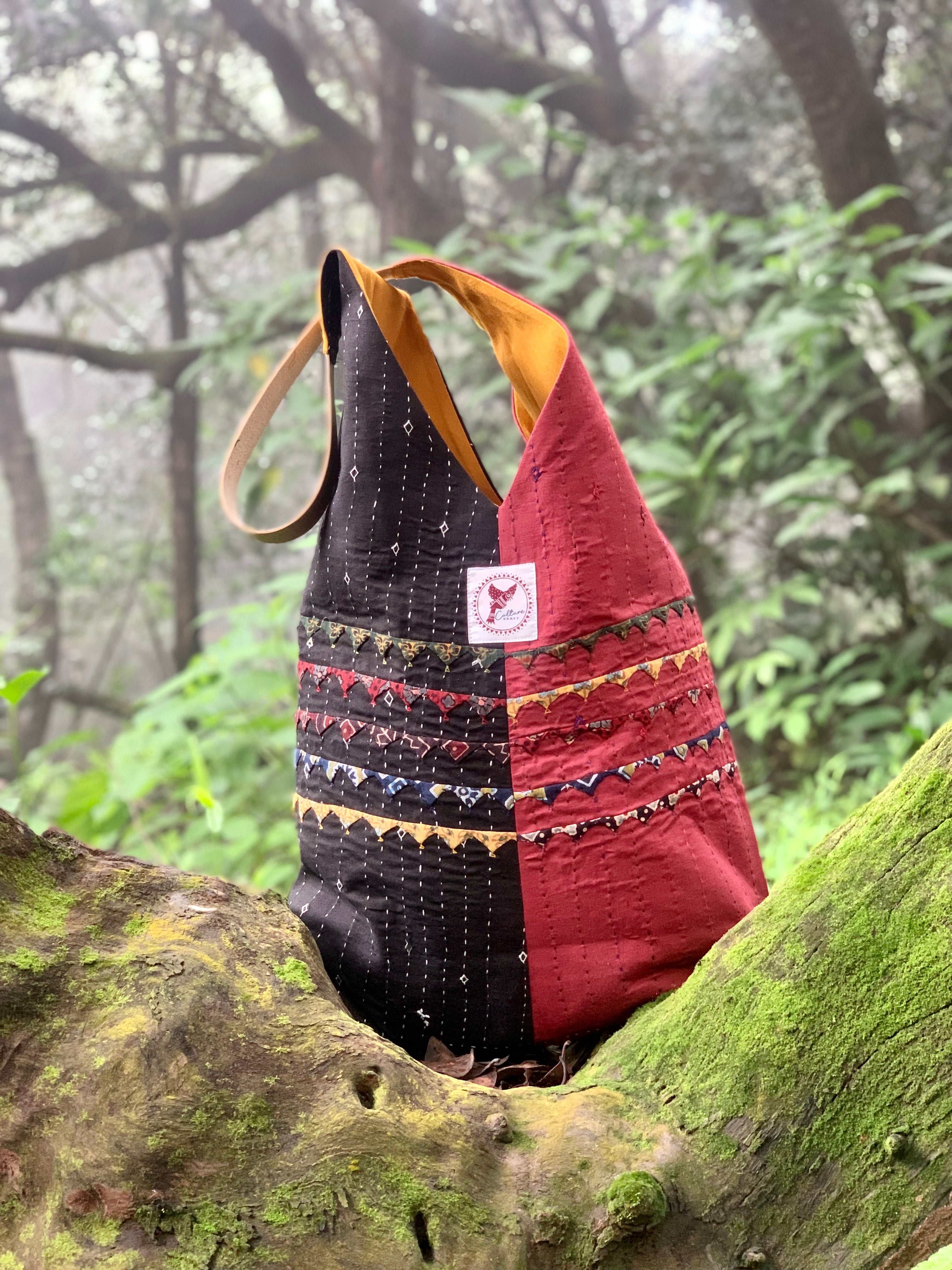 CHITKI - Hand Embroidered Unisex Split Hobo Bag