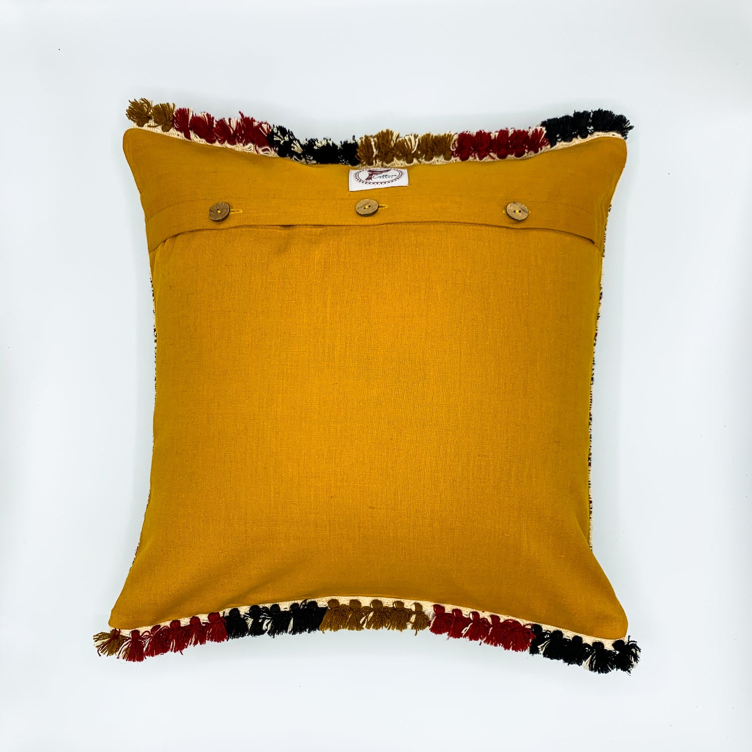 &quot;ALANKAR Handloom Jacquard Cushion Cover, 16x16 inches, featuring intricate jacquard patterns in rich colors, crafted from high-quality fabric for a luxurious and stylish home décor accent.&quot;