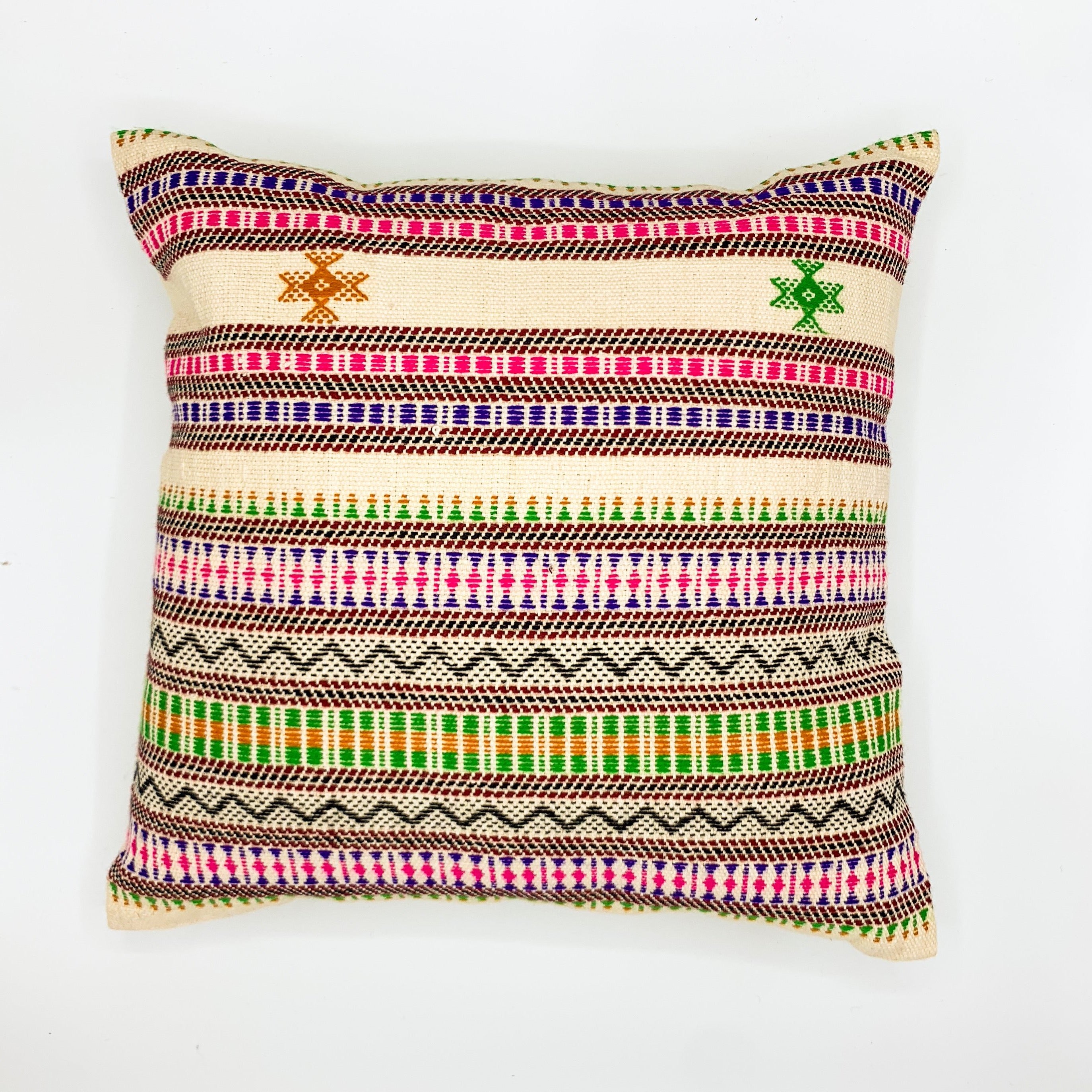 &quot;ALANKAR Handloom Jacquard Cushion Cover, 16x16 inches, featuring intricate jacquard patterns in rich colors, crafted from high-quality fabric for a luxurious and stylish home décor accent.&quot;