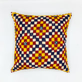 "DARPAN - 16x16 cushion cover featuring intricate vintage Kutch embroidery in vibrant colors, adding a touch of traditional elegance to your home décor."