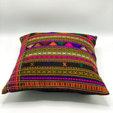 "Handloom Jacquard Cushion Cover (16x16) featuring intricate patterns and rich textures, showcasing traditional craftsmanship in a stylish design."