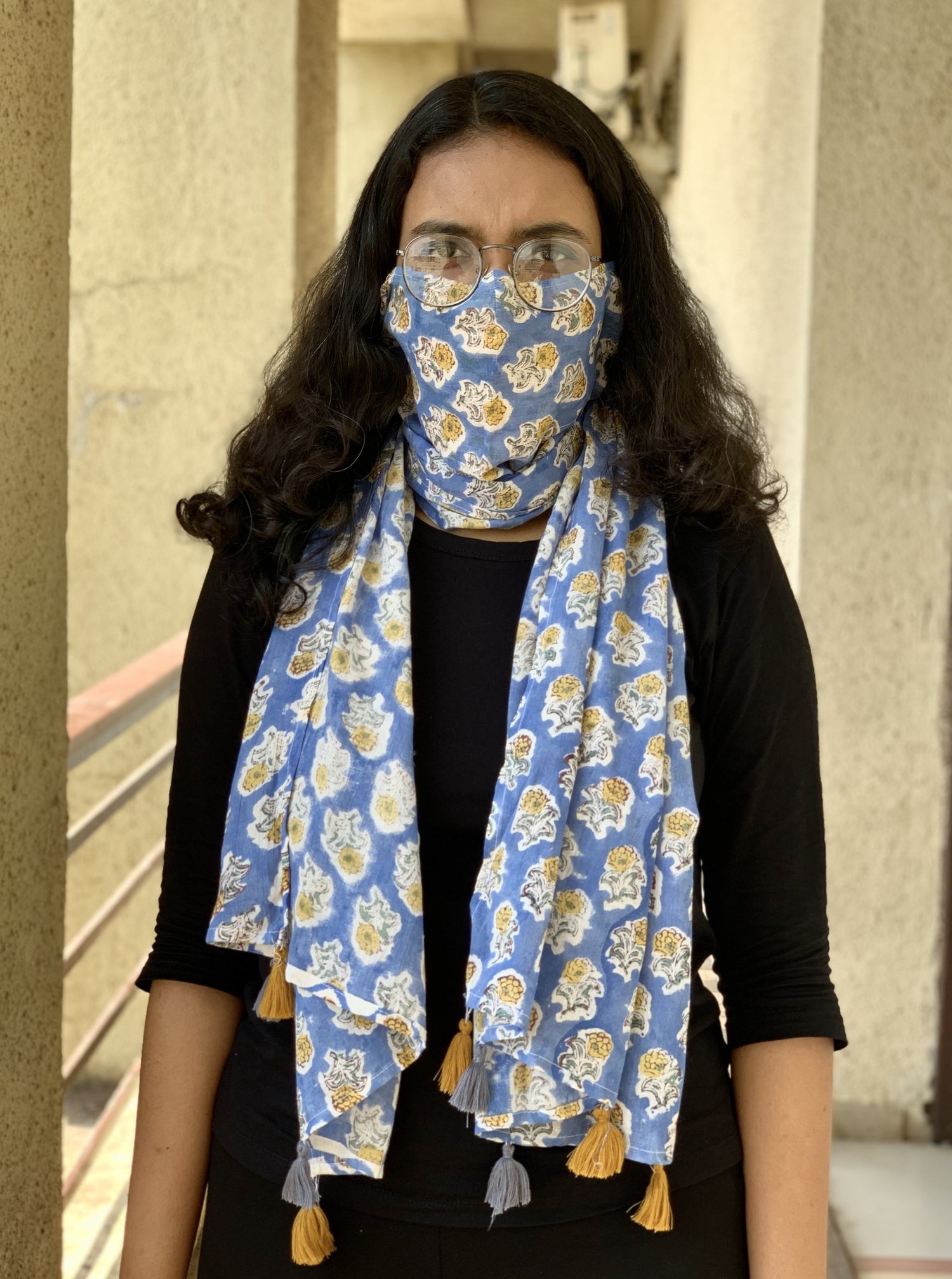 BUTI - Block Printed Stole Mask