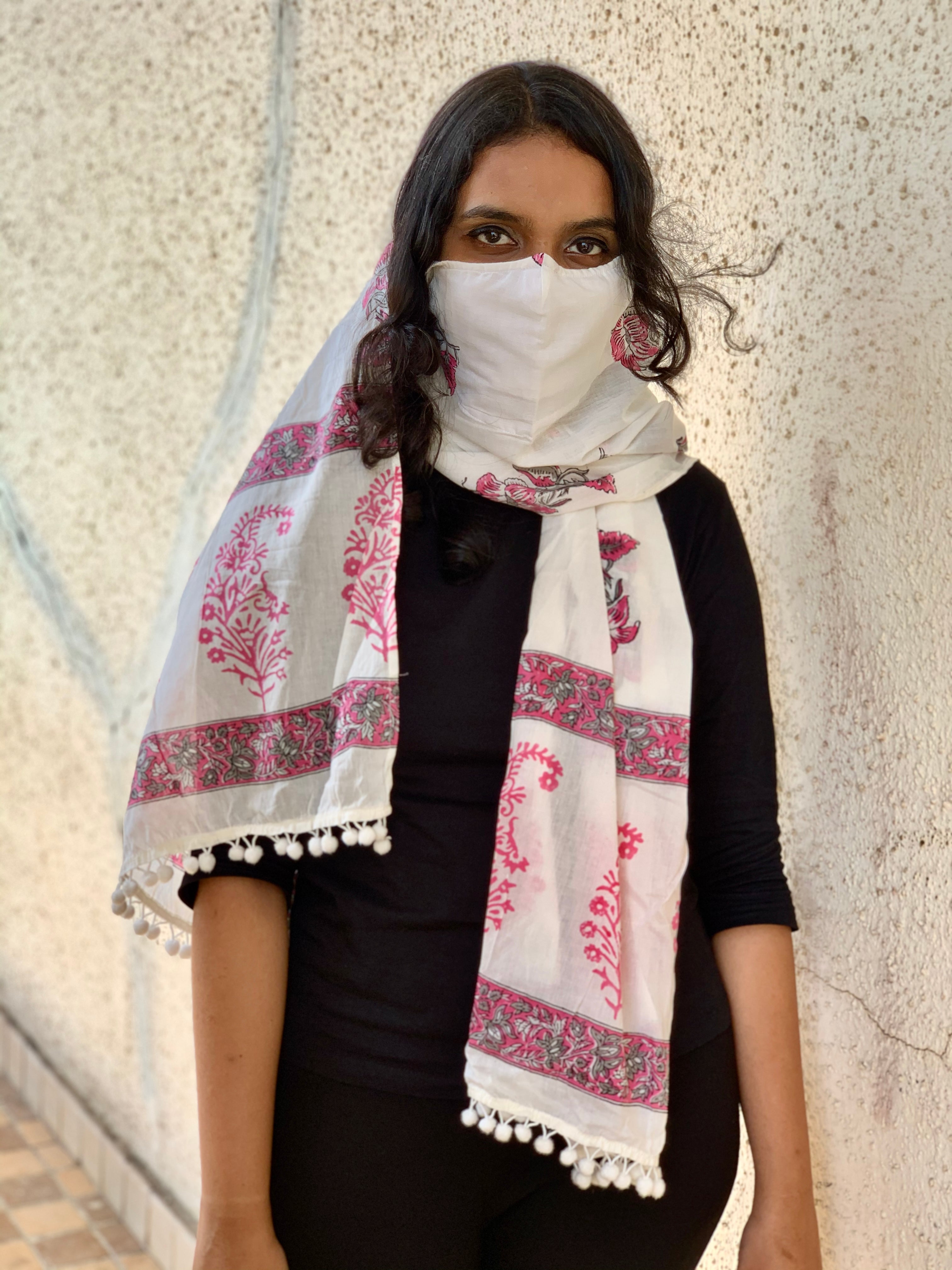 KUSUM - Block Printed Multi-purpose Stole