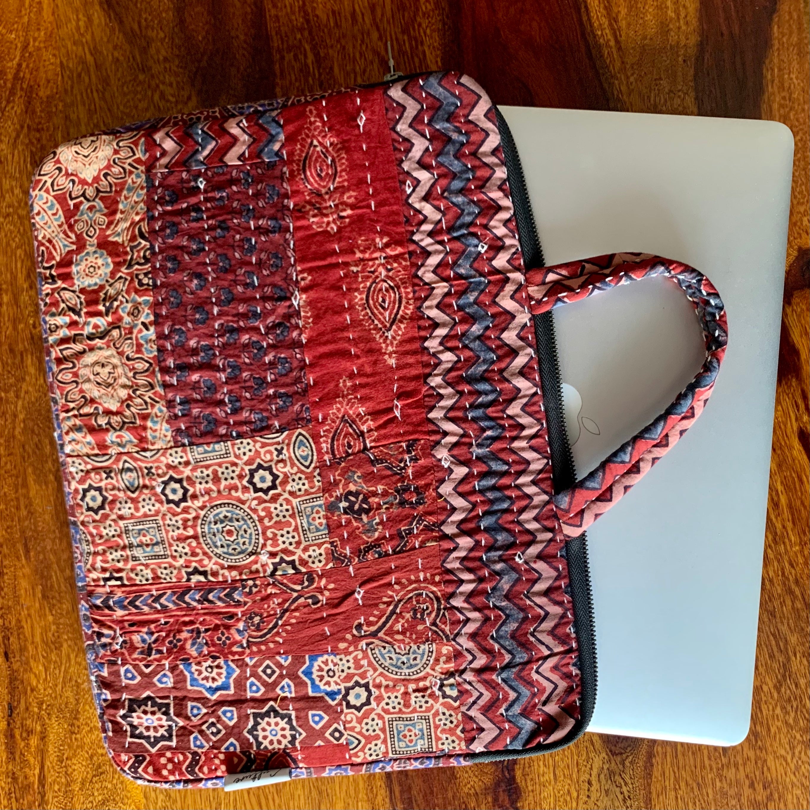 OCHAD - Ajrakh Patchwork Laptop Bag